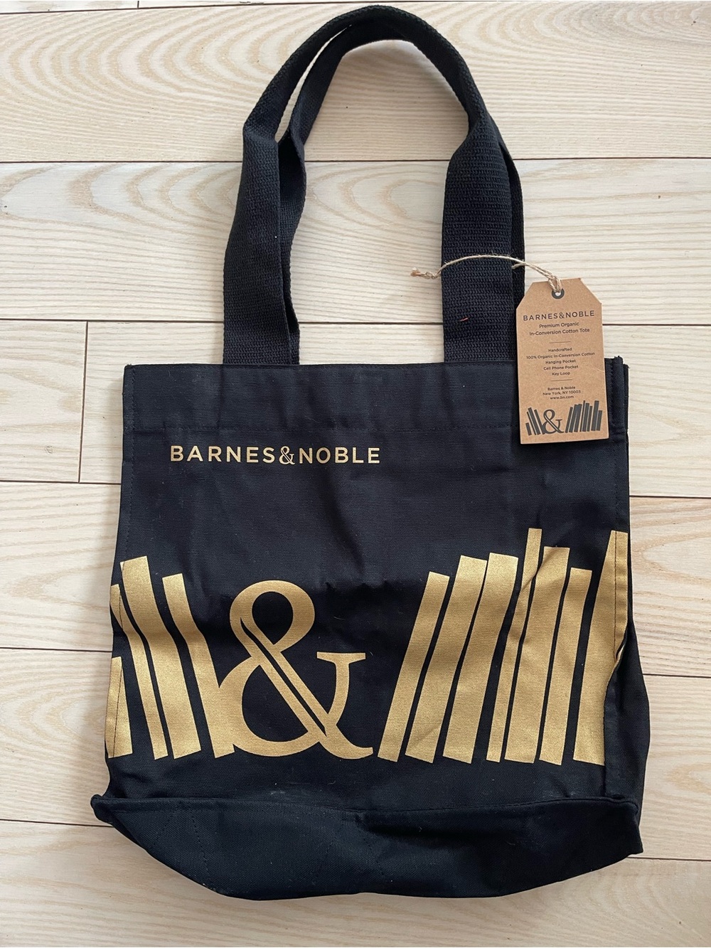 NWT Barnes & Nobel Black and Gold Tote